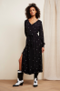 Fabienne Chapot juoda ilga suknelė su išsiuvinėtomis detalėmis