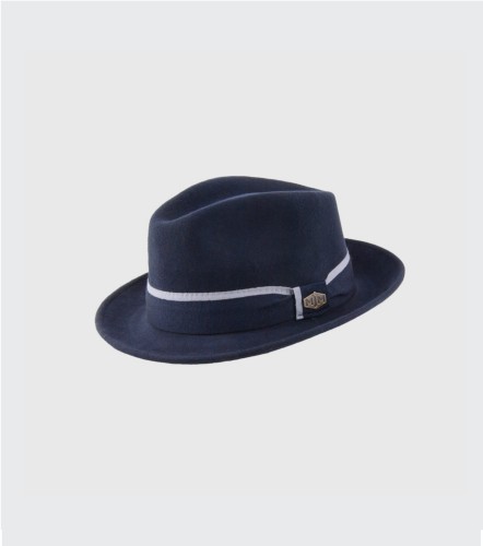 MJM tamsiai mėlyna vilnonė skrybelė 
