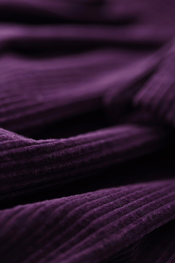 McVERDI velvetinis švarkas-suknelė Dark Purple