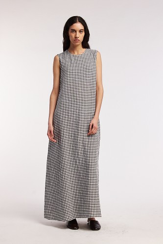 Neirami ilga suknelė Black Check