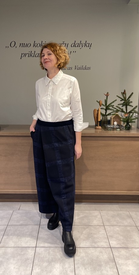 Neirami kelnės Checked Trousers