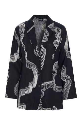 Bitte Kai Rand lininis švarkas Hikazu Waves