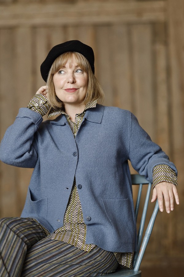 Mansted virintos vilnos švarkelis Denim