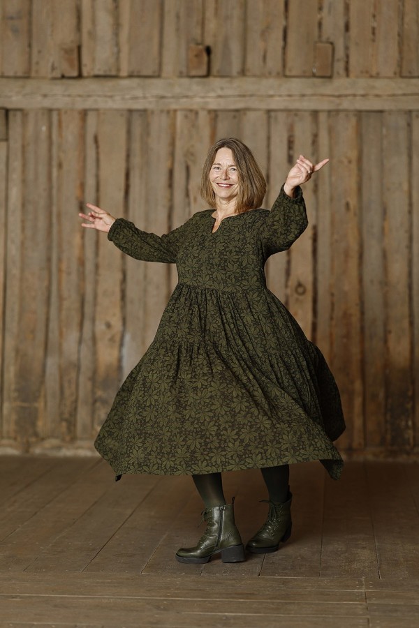 McVERDI suknelė su vilnele Chestnut