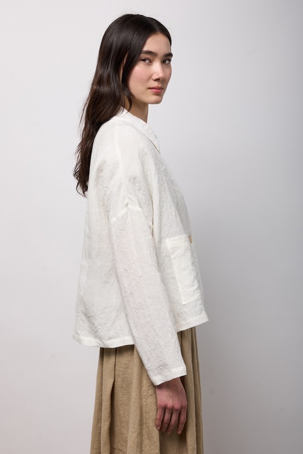 Neirami lininis švarkelis Cream