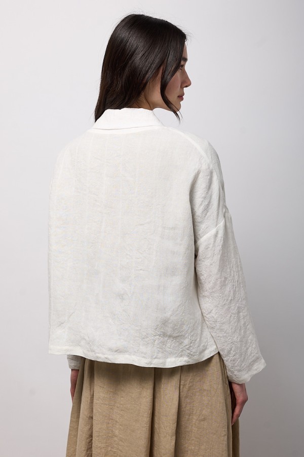 Neirami lininis švarkelis Cream
