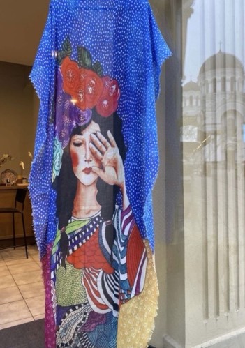 Otra Cosa vilnonis šalikas Frida Kahlo 